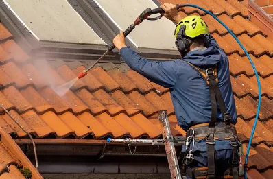 Démoussage et hydrofuge de toiture à Ferrère
